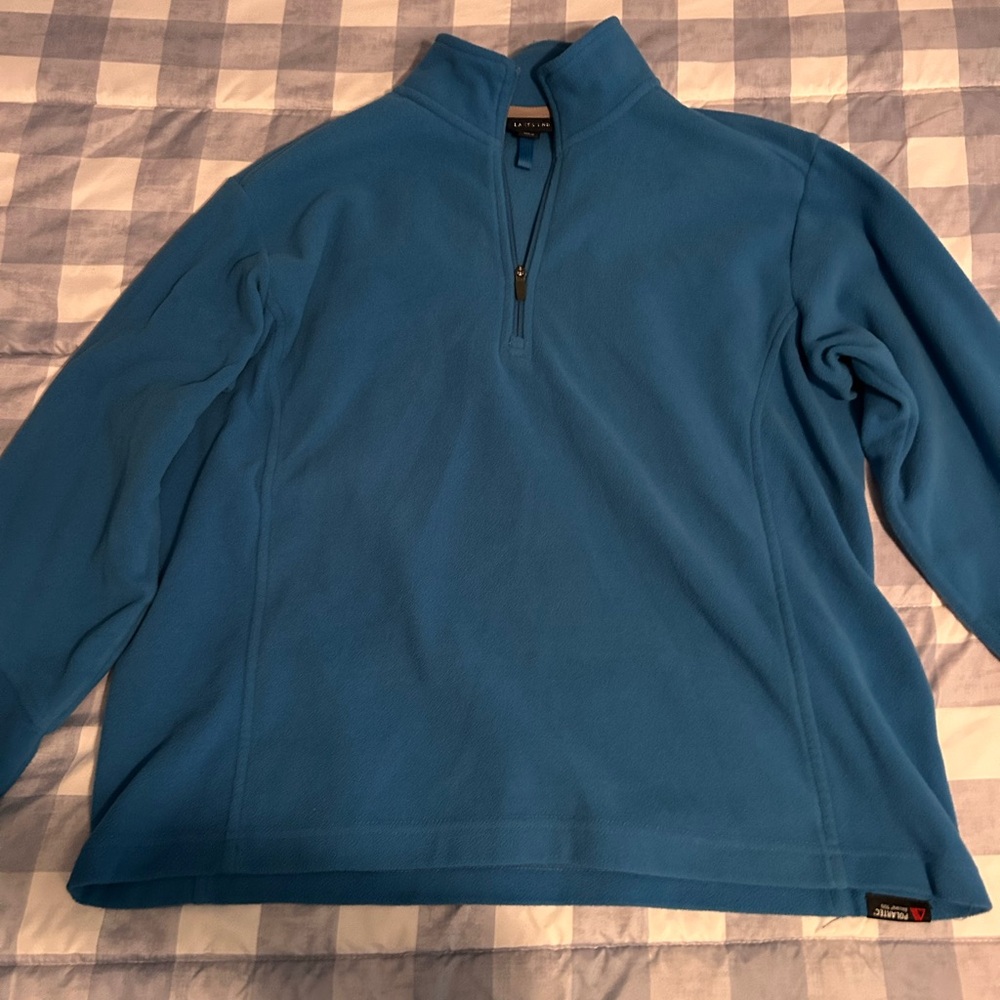 Lands End Blue Half-Zip Pullover